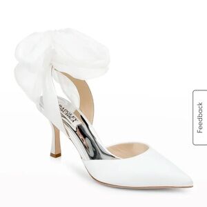 Badgley Mischka Blaze Satin Ankle Wrap Heels